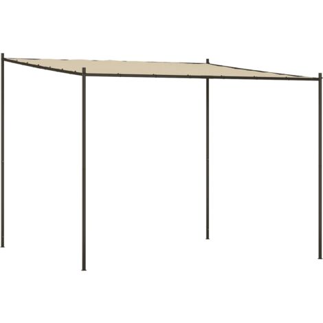 Cenador acero y tela beige 3x3 m 180 g/m² vidaXL (1/5)