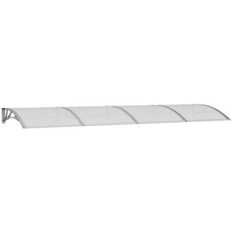 Marquesina para puerta gris 350x100 cm policarbonato vidaXL