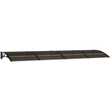 Marquesina para puerta de policarbonato negra, 350 x 100 cm vidaXL