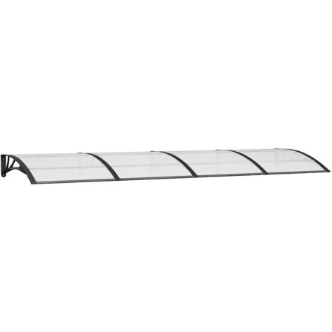 Marquesina de puerta policarbonato negro 350x100 cm vidaXL