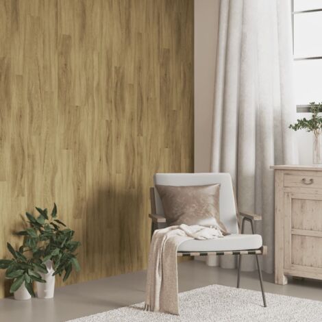 Paneles de pared con aspecto de madera PVC marrón 4,12 m² vidaXL