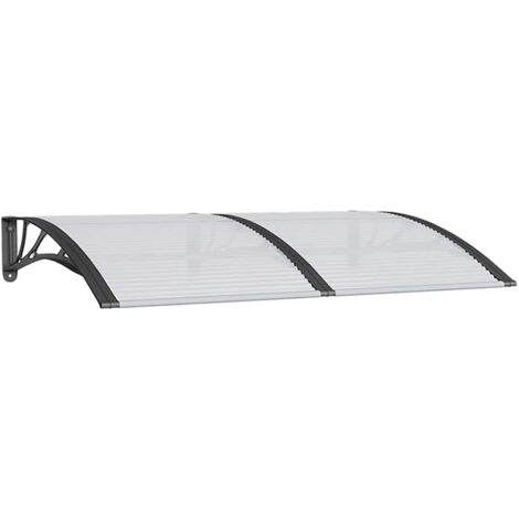 Marquesina de puerta policarbonato negro 150x100 cm vidaXL