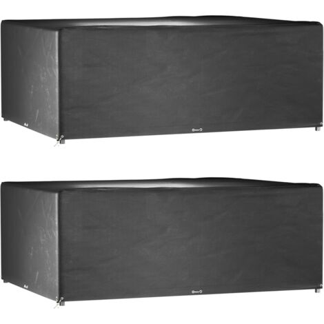 Fundas muebles jardín 2 uds 16 ojales rectangular 278x204x105cm vidaXL