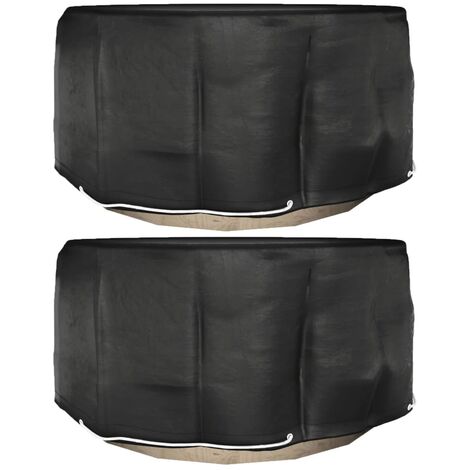 Fundas para muebles de jardín 2 uds 10 ojales redonda Ø230x90cm vidaXL