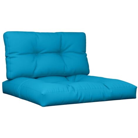 Cojines para sofá de palets 2 unidades tela azul claro vidaXL