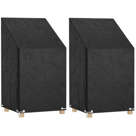 Fundas sillas jardín 2 uds 8 ojales polietileno 65x65x82/120 cm vidaXL (1/5)