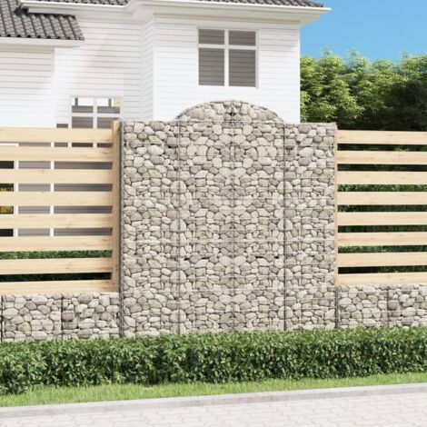 Cesta gaviones forma arco hierro galvanizado 200x30x220/240 cm vidaXL