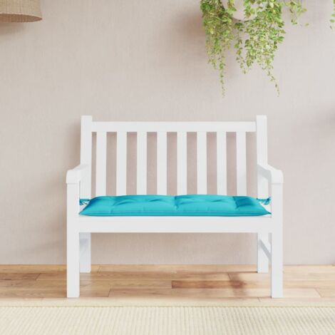 Cojín de banco de jardín tela Oxford turquesa 100x50x7 cm vidaXL
