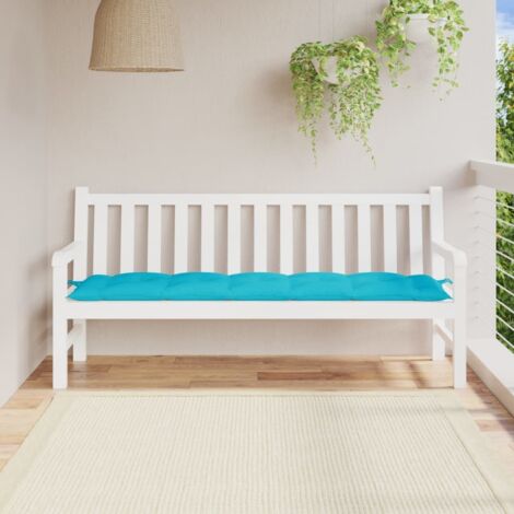 Cojín de banco de jardín tela Oxford turquesa 180x50x7 cm vidaXL