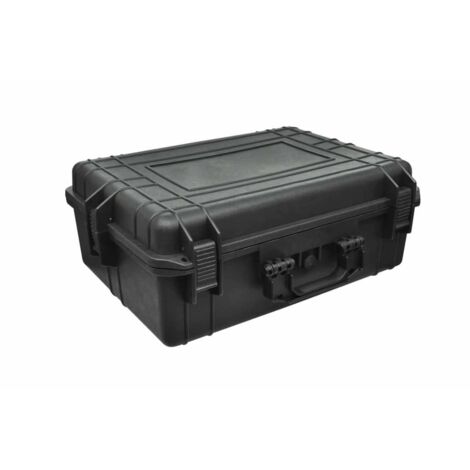 Maletín rígido de transporte negro con espuma 35 litros vidaXL