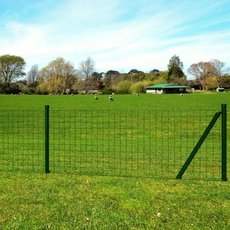 Set de euro valla acero verde 25x0,8 m vidaXL