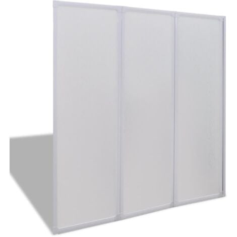 Mampara de ducha con 3 paneles plegables, 141 x 130 cm vidaXL