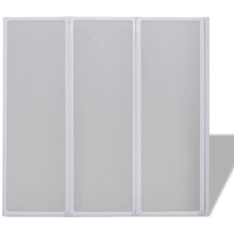 Mampara de ducha con 3 paneles plegables, 141 x 130 cm vidaXL