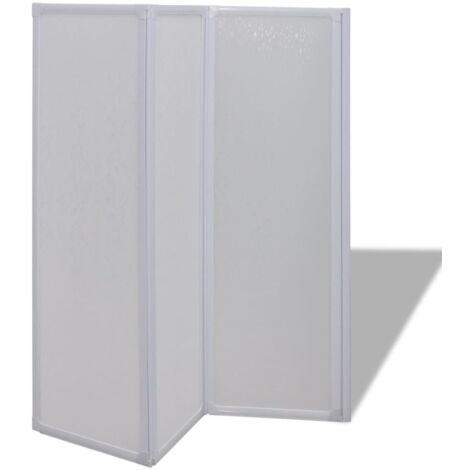 Mampara de ducha con 3 paneles plegables, 141 x 130 cm vidaXL