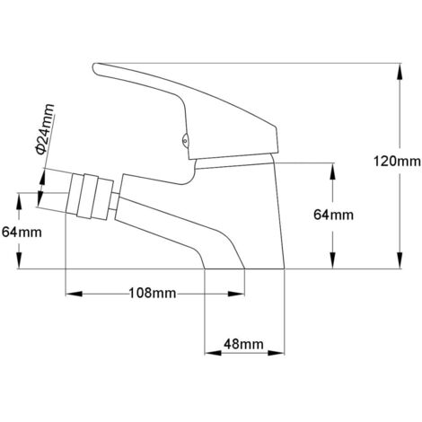 Grifo mezclador de bidé cromado vidaXL