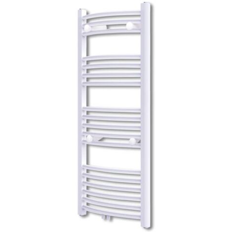 Radiador toallero de baño con rieles curvados 600 x 1160 mm vidaXL