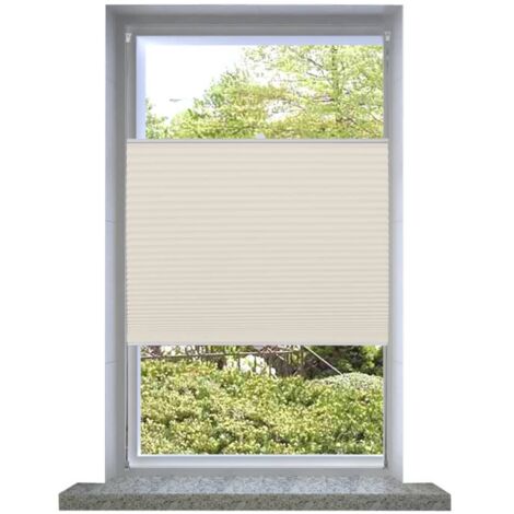 Plisé Para Ventana Persiana 50X100cm Crema vidaXL