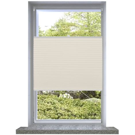 Plisé Para Ventana Persiana 70X125cm Crema vidaXL