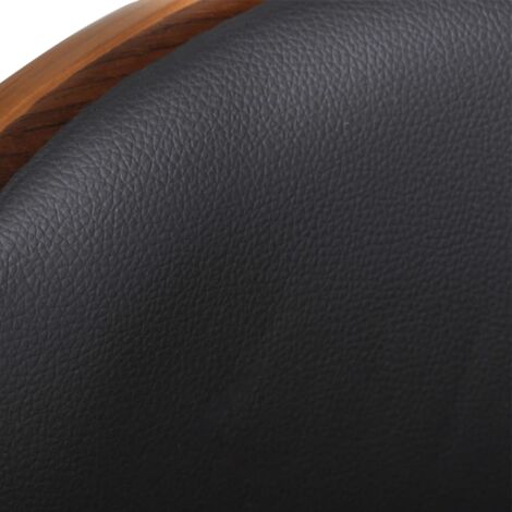 Taburetes de cocina 2 unidades madera curvada cuero sintético vidaXL