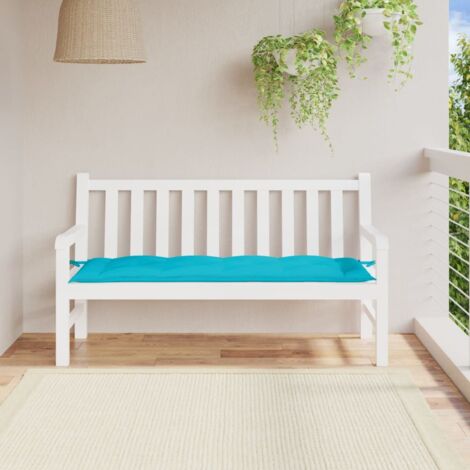 Cojín de banco de jardín tela Oxford turquesa 150x50x7 cm vidaXL