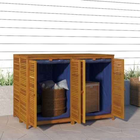 Caja de almacenaje de jardín madera maciza acacia 140x87x104 cm vidaXL