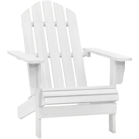 Silla de jardín de madera blanca vidaXL
