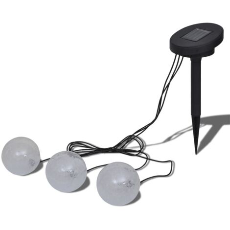 Lámpara solar con 3 LED flotantes en forma de bola para piscina vidaXL