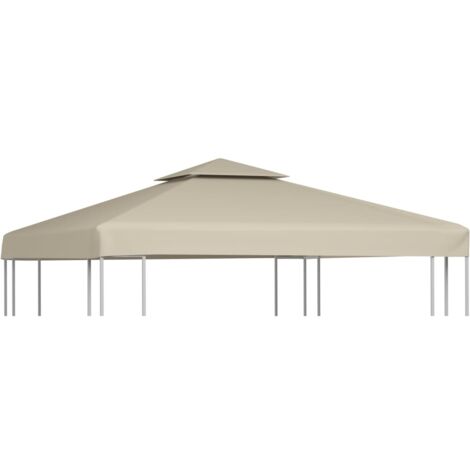Cubierta de repuesto de cenador 310 g/m² beige 3x3 m vidaXL