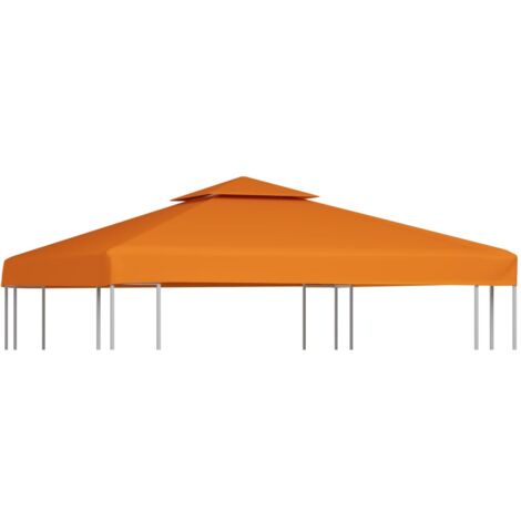 Cubierta de repuesto de cenador naranja 310 g/m² 3x3 m vidaXL