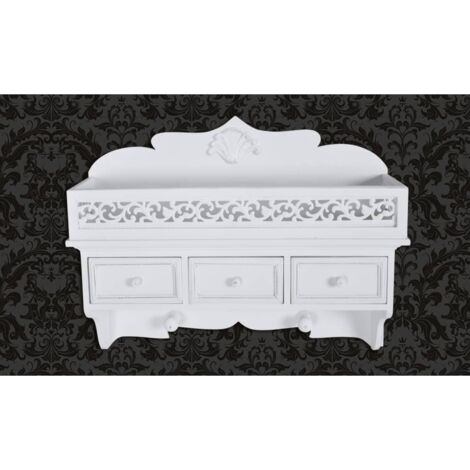 Estante de pared con 3 cajones 2 ganchos vidaXL (1/5)