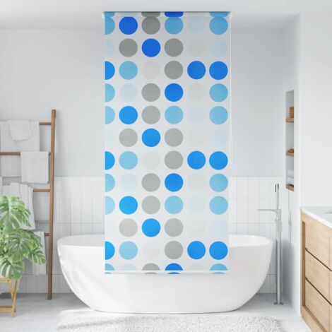 Persiana enrollable de ducha círculos 100x240 cm vidaXL