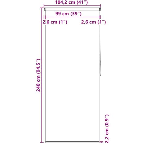 Persiana enrollable de ducha círculos 100x240 cm vidaXL