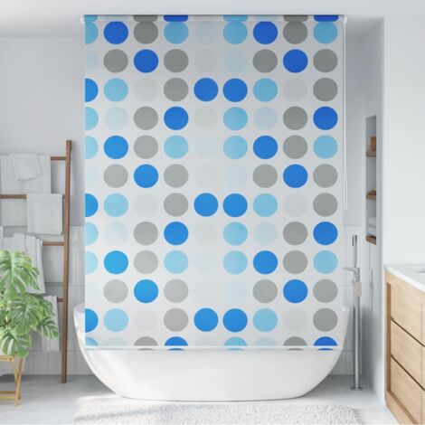 Persiana enrollable de ducha círculos 160x240 cm vidaXL