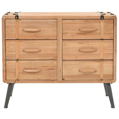 Cajonera de madera maciza de abeto 91x35x73 cm vidaXL