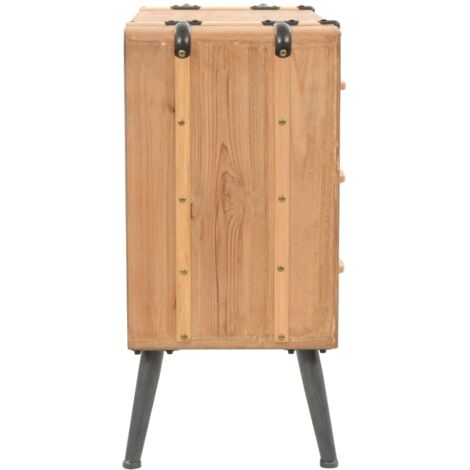 Cajonera de madera maciza de abeto 91x35x73 cm vidaXL