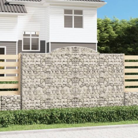Cesta gaviones forma arco hierro galvanizado 300x50x180/200 cm vidaXL