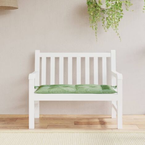 Cojín banco de jardín tela Oxford estampado hojas 100x50x7 cm vidaXL