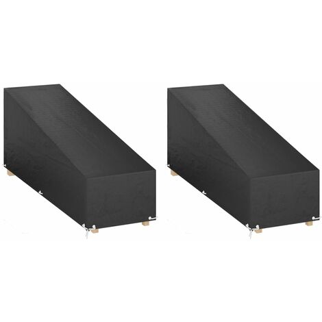 Fundas tumbonas 2 uds 12 ojales polietileno 205x75x40/70 cm vidaXL
