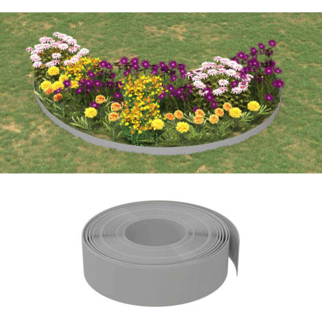 Borduras de jardín 5 uds polietileno gris 10 m 15 cm vidaXL