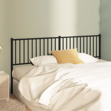 Cabecero de metal negro 180 cm vidaXL