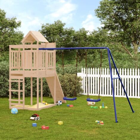 Parque infantil de exterior madera maciza de pino vidaXL