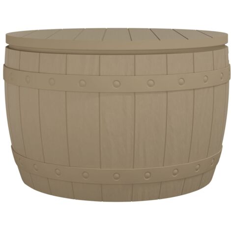 Caja de almacenaje de jardín 3 en 1 polipropileno marrón claro vidaXL