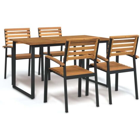 Cobertizo triple para cubo de basura madera acacia 210x89x117cm vidaXL