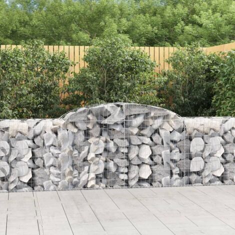 Cestas de gaviones 5 uds forma de arco hierro 300x50x80/100 cm vidaXL