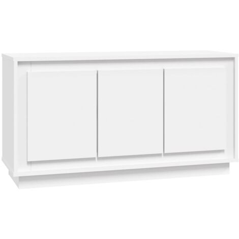 Aparador madera contrachapada blanco 102x35x55 cm vidaXL