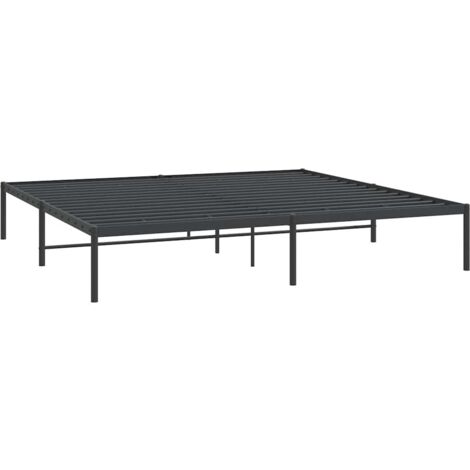 Estructura de cama de metal negro 183x213 cm vidaXL