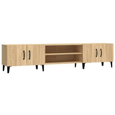 Mueble de TV roble Sonoma 180x31,5x40 cm madera de ingeniería vidaXL