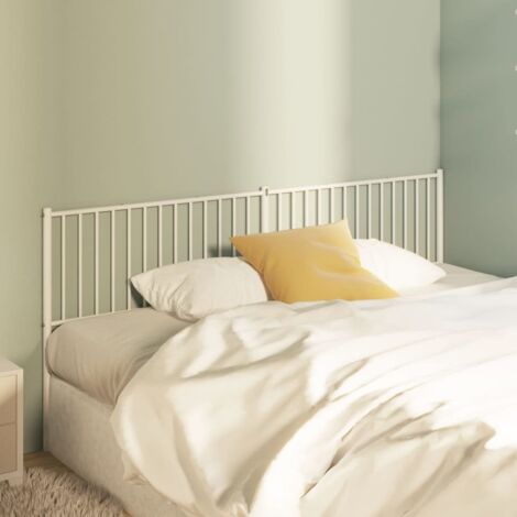 Cabecero de metal blanco 200 cm vidaXL