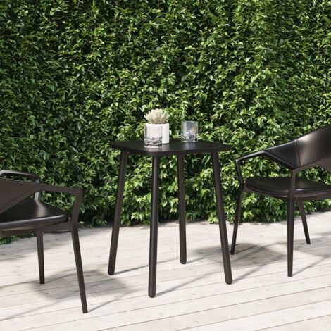 Mesa de jardín acero gris antracita 50x50x71 cm vidaXL