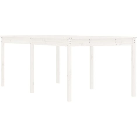 Mesa de jardín madera maciza de pino blanco 203,5x100x76 cm vidaXL